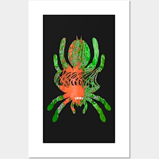 Tarantula Silhouette V85 (Tie Dye) Posters and Art